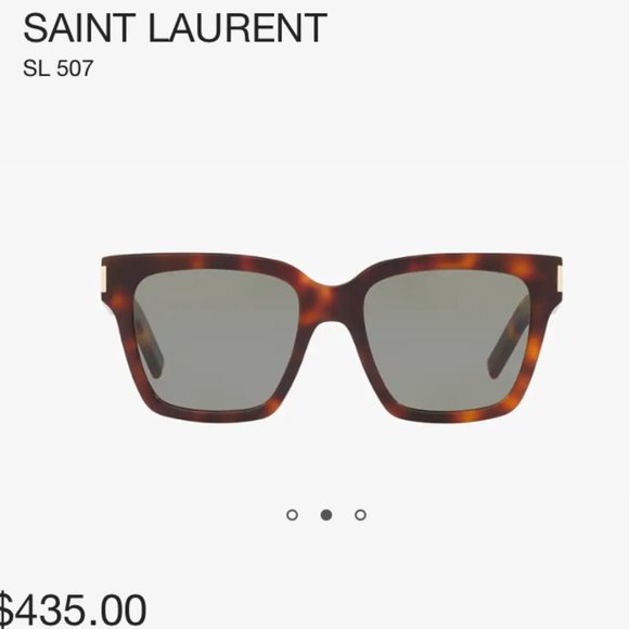 Saint Laurent SL507 Unisex Sunglasses in Brown/Tortoise - Picture 2 of 9